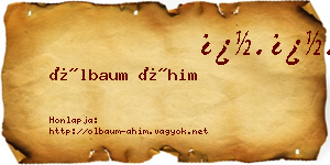 Ölbaum Áhim névjegykártya